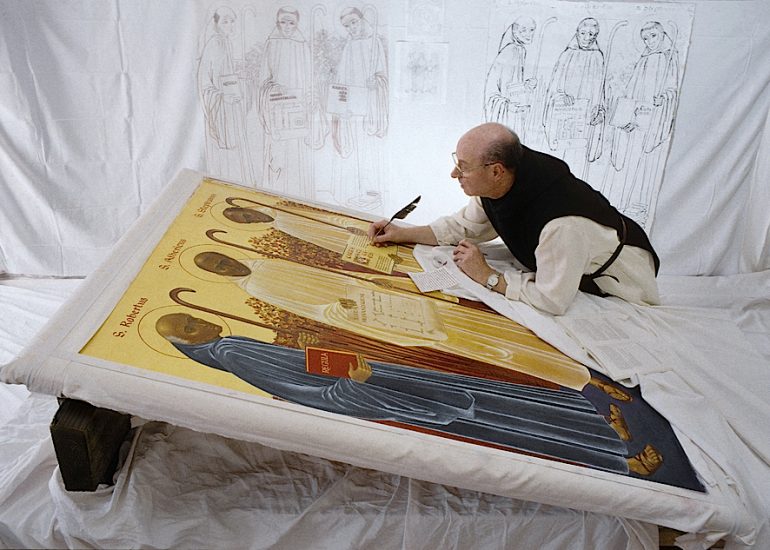 France_Mayenne_Ordre Cistercien_Abbaye de la Coudre_Icone des fondateurs de citeaux_1999