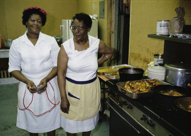 Etats-Unis_New York_Harlem_cuisines de la First Corinthian Baptist Church_1982