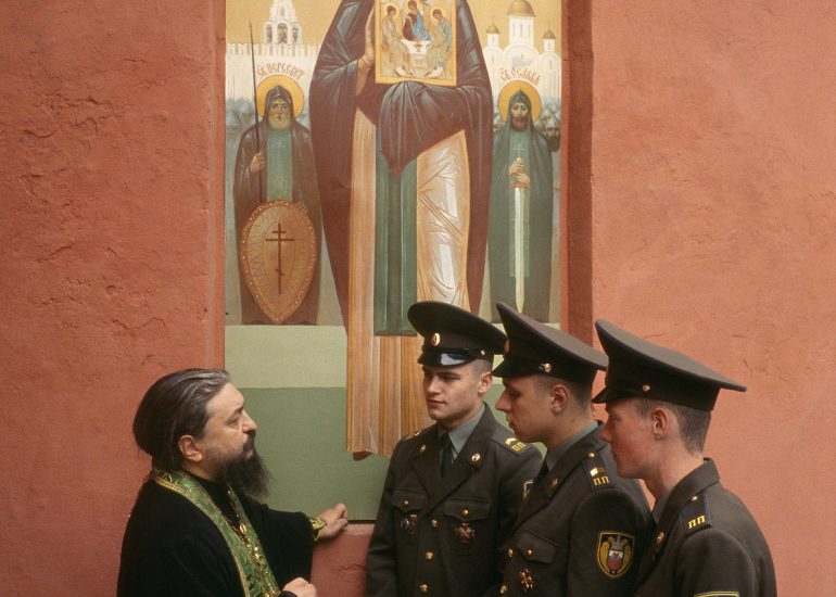 Olivier_Martel_Moscou_Regiment du Kremlin_Pere Savva_responsable des relations orthodoxie_armee