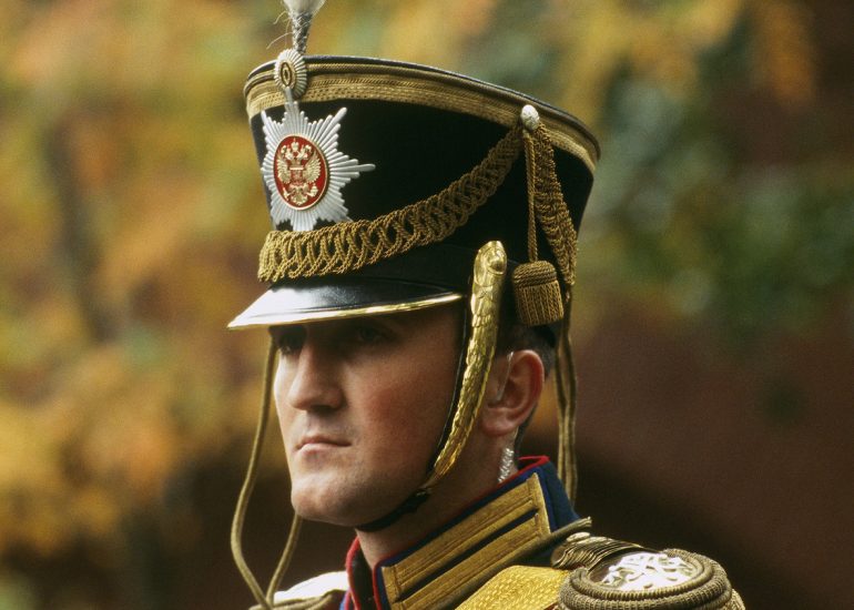 Olivier_Martel_Moscou_Regiment du Kremlin_preparation de la cavalerie dans les jardins du kremlin
