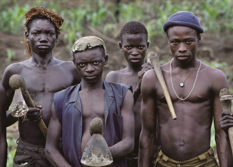 Côte d'Ivoire_Nord_frontiere Burkina Fasso_jeunes travailleurs sur les plantations de cacao