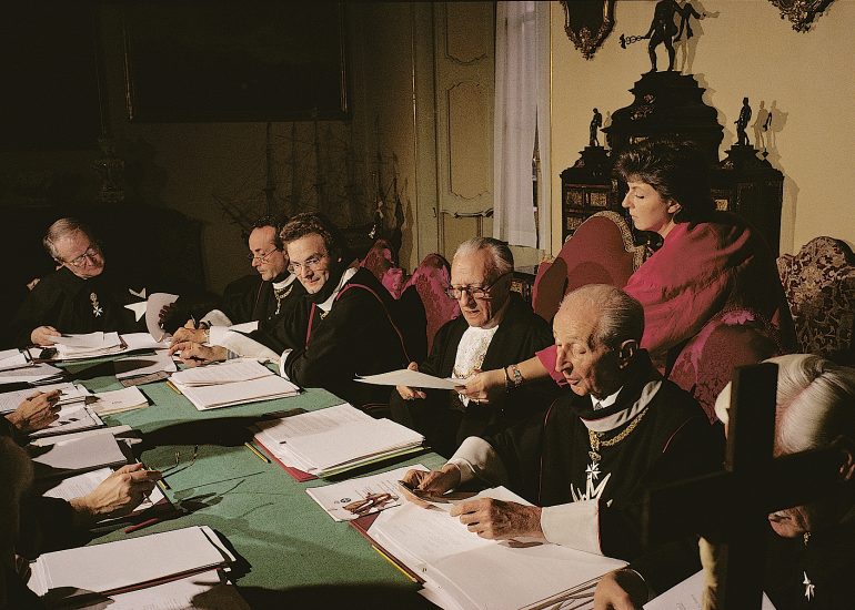 Italie_Rome_Le Grand Maître et les membres du Souverain Conseil