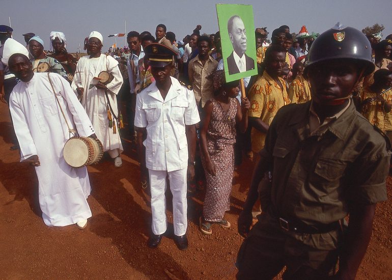 Côte d'Ivoire_Katiola_Fete de l'independance_President Felix Houphouet Boigny_appelé le Sage_1979