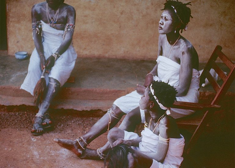 Côte d'Ivoire_Pays Agni_Frontiere Ghana_village de Tenguelan_Fete des Ignames_1996