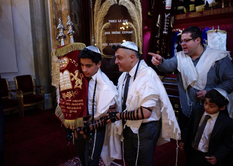 Paris_Synagogue rue Buffault_Cérémonie des Téphilines_Samuel