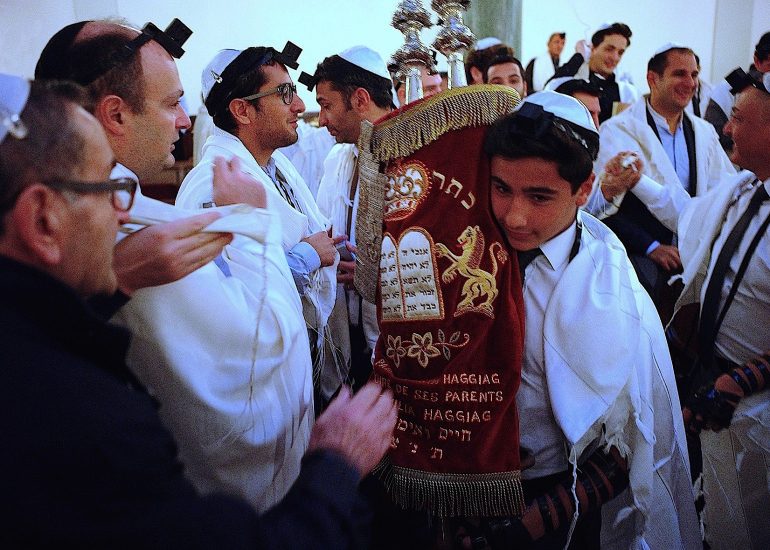 Paris_Synagogue rue Buffault_Cérémonie des Téphilines_Samuel