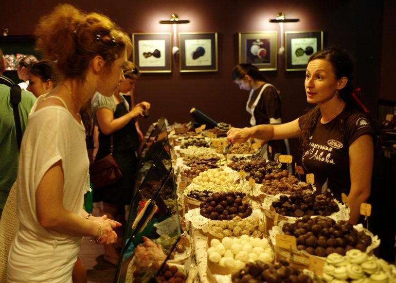 Kiev-Andriyinsk Ouzviz_immeuble du 19 eme siecle-Le Montmartre de Kiev-la chocolaterie