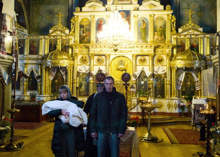 Kiev-Quartier de Podol_Bapteme de David en l'église St Nicolas