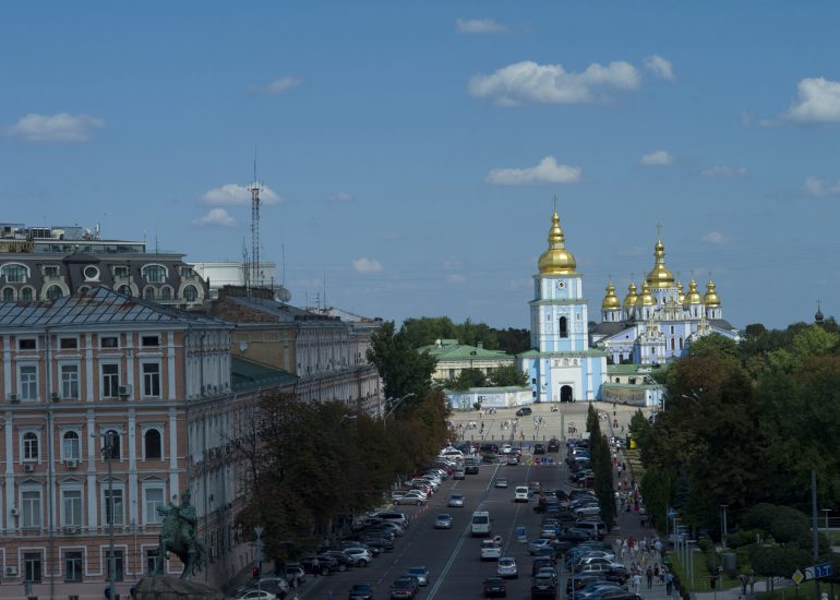 Ukraine-Kiev-Cathédrale Saint Michel aux toits d'or_fondée en 1108-Dédié a l'ange Mikhayl-Le Prince des Anges