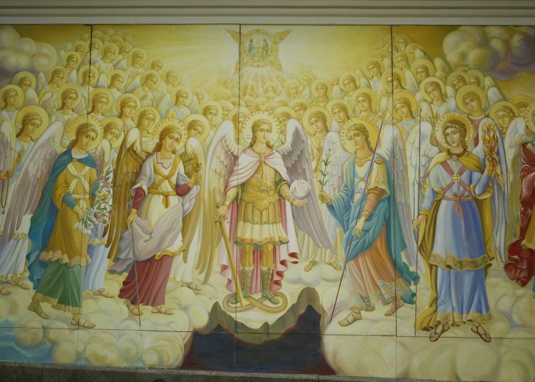 Kiev-Cathédrale Saint Michel Domes Dores-Dédiée à l'ange Mikhayl-Le Prince des anges